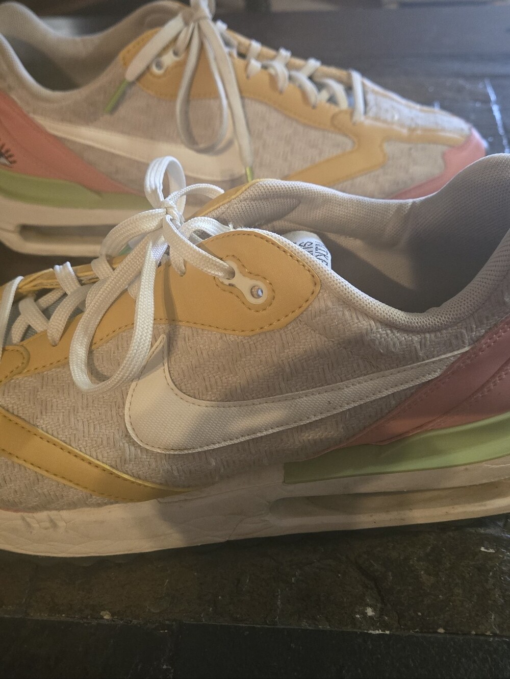 Nike Women's Multicolor Sneakers - White, Yellow, Pink, Green - Picture 12 of 14